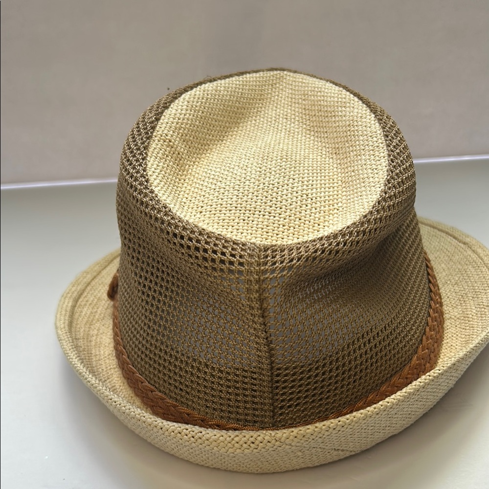 Stylish Tan and Brown Fedora - Picture 5 of 9